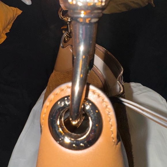 Gucci Brown Monogram Suede Shoulder Hobo - Picture 8 of 8